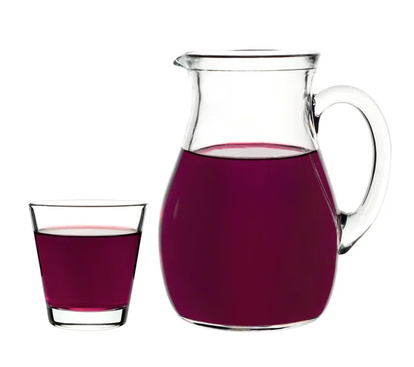 Frenk üzümü ve içeceği olarak bir cam sürahi — Stok fotoğraf