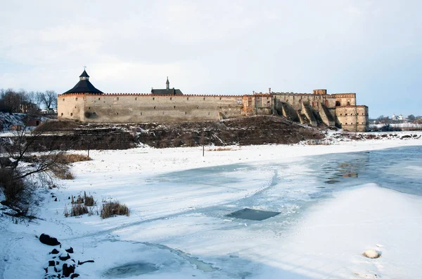 Old fortress above river — Stock Photo, Image