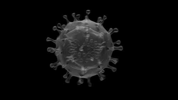4Kコロナウイルスも2019 Ncovとして知られています ウイルスのテレビ概念 3Dレンダリング — ストック動画