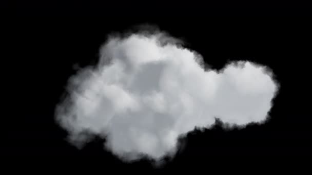 4k isolated cloud on transparent background,, ready for compositing — Stock Video