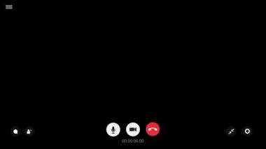Canlandırılmış görüntülü sohbet kullanıcı arayüzü, video çağrıları penceresi şeffaflıkla örtüşüyor