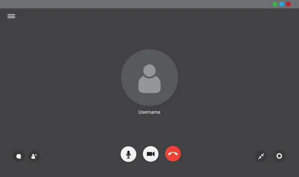 Video sohbet kullanıcı arayüzü, video aramaları pencere örtüsü