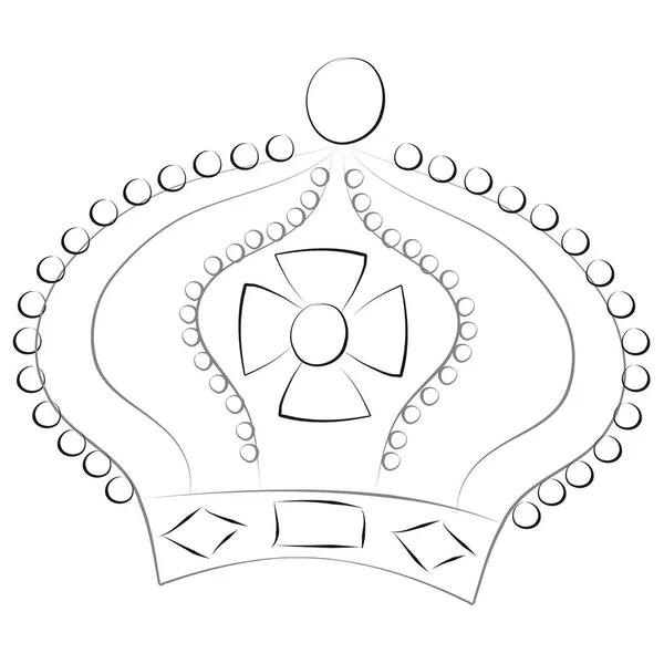 Croquis d'une couronne — Image vectorielle