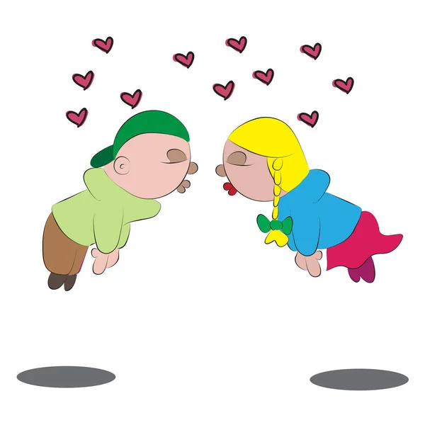 Dibujos animados escena de amor — Archivo Imágenes Vectoriales