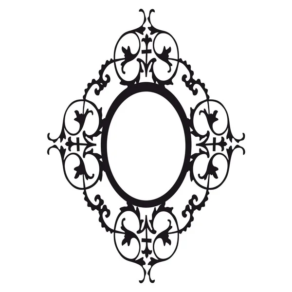 Viktorianischer schwarzer und weißer Rahmen — Stockvektor