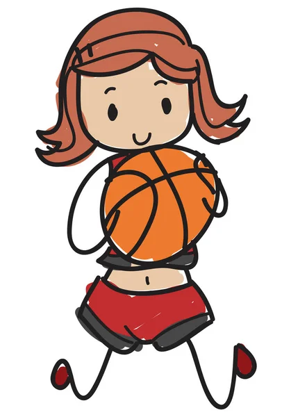 Female basketball player — Stock Vector