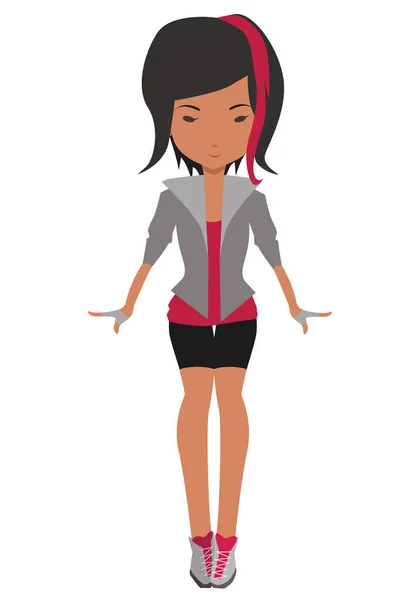 Cartoon teenage girl — Stock Vector