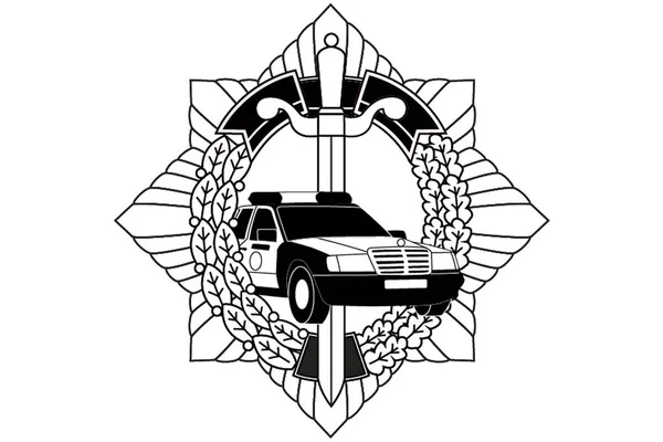 Logotipo Sinal Logotipo Polícia Brasão Armas — Vetor de Stock