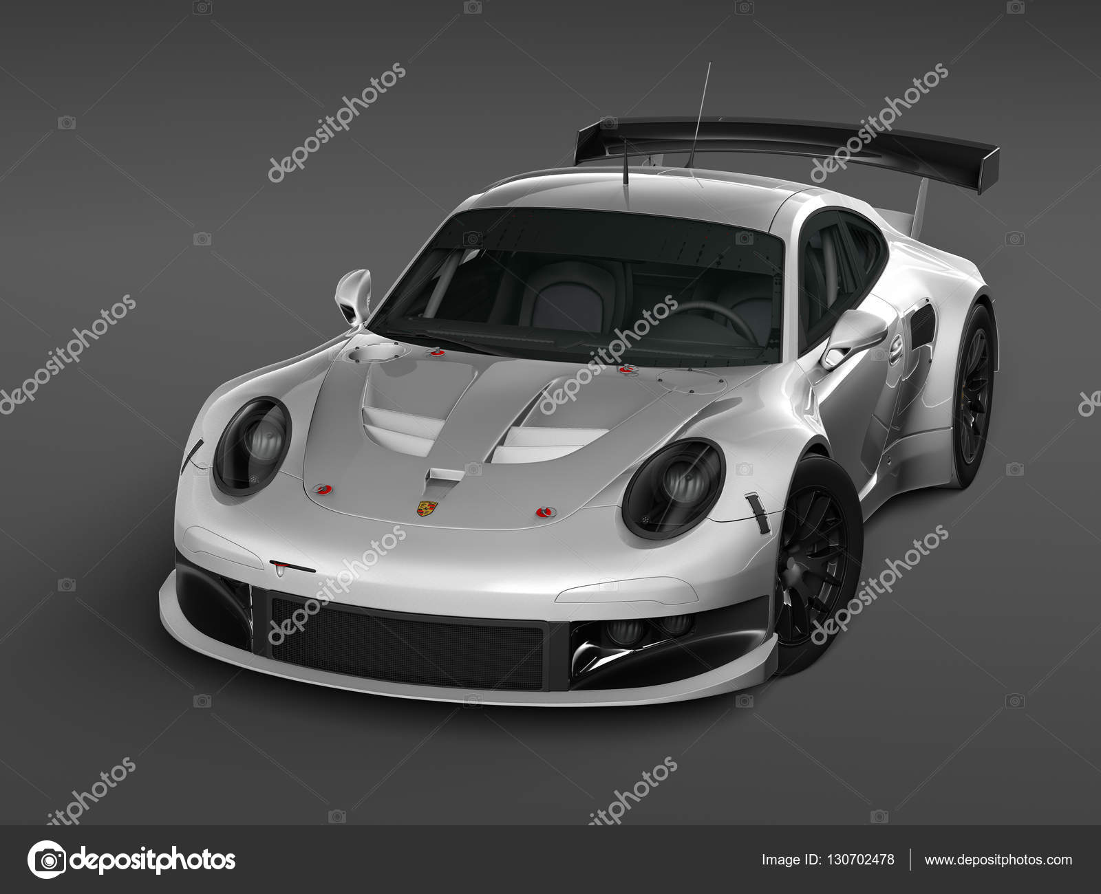 Super Sport Glossy White Race Car Isolated On Grey Background Stock Photo C Kayd 130702478