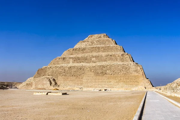 Pyramide Pas Djoser Dans Région Nécropole Saqqara Été Construite 27Ème — Photo