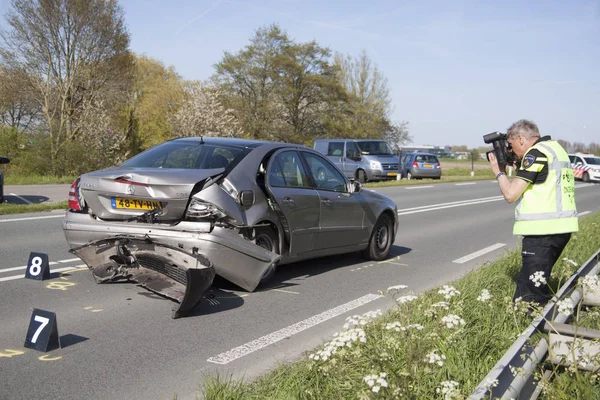Investigación de accidente de coche — Foto de Stock