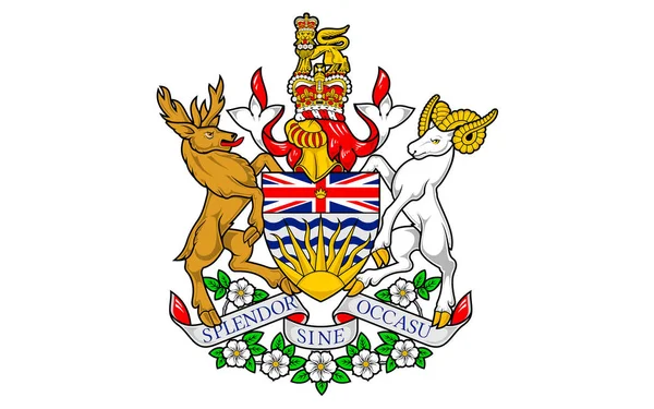 Flagga för Brittiska Columbia, Kanada — Stockfoto
