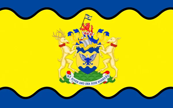 Vlajka z Burnaby v Britské Kolumbii, Kanada — Stock fotografie