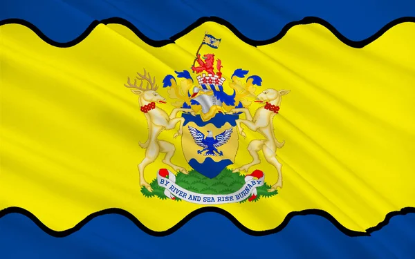 Burnaby, British Columbia, Kanada zászlaja — Stock Fotó