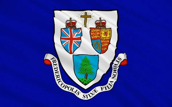 Прапор Фредеріктон, Нью-Брансвік, Канада — стокове фото