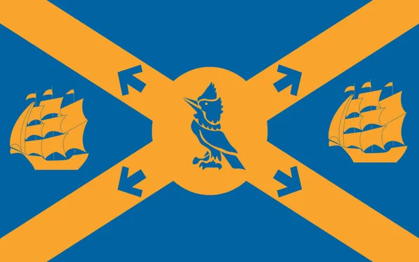 Flagge von Heilbutt im neuen Schottland, Kanada — Stockfoto