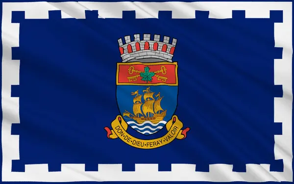 Bandeira da cidade de Quebec, Canadá — Fotografia de Stock