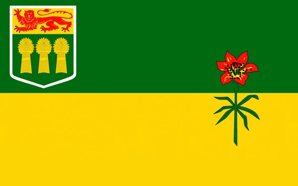 Flaga prowincji saskatchewan, Kanada — Zdjęcie stockowe