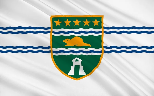 Flagga av Surrey i British Columbia, Kanada — Stockfoto