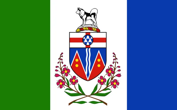 Flagge von Yukon, Kanada — Stockfoto