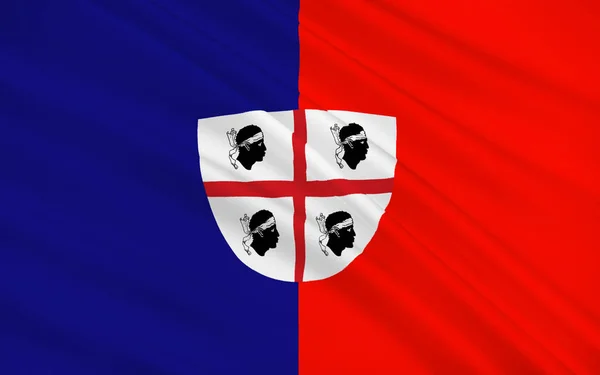 Flag of Cagliari, Italy — Stock Photo, Image