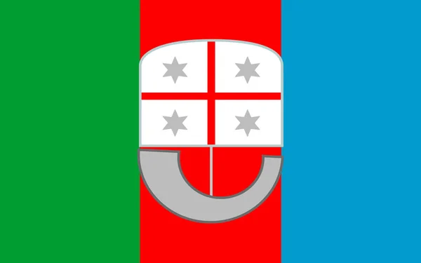 Vlag van Ligurië, Italië — Stockfoto