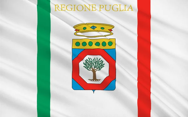 Bandiera della Puglia, Italia — Foto Stock