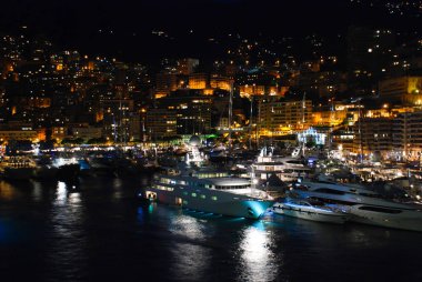 Gece şehir Monaco