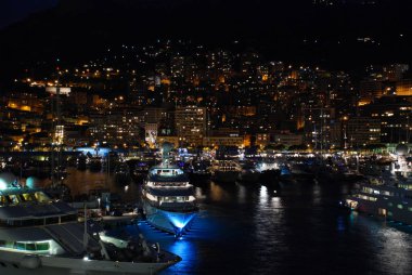 Gece şehir Monaco
