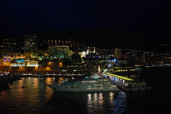 Nacht Stadt Monaco — Stockfoto