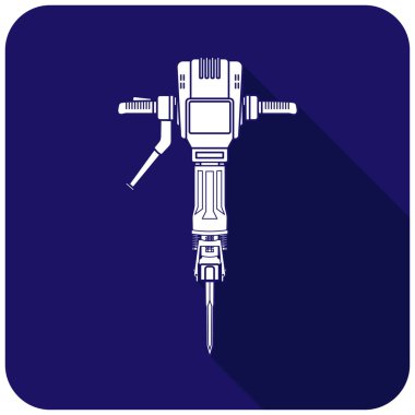 Mavi arkaplanda beyaz kaya matkabı simgesi