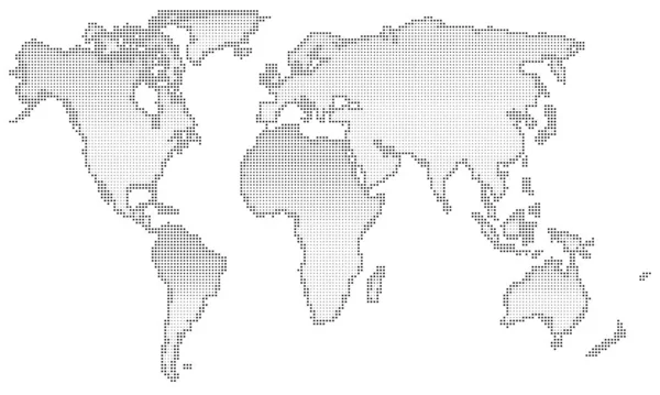 Карта мира полутоновый силуэт — стоковый вектор