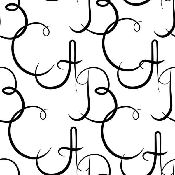 Nahtloses Muster mit dem Bild von abc lateinischen Buchstaben — Stockvektor