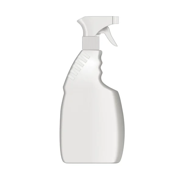 Botella Plástico Blanco Realista Ilustración Vectorial — Vector de stock