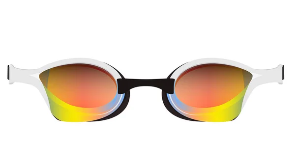 Realistische Brille Zum Schwimmen Pool Vektorillustration — Stockvektor