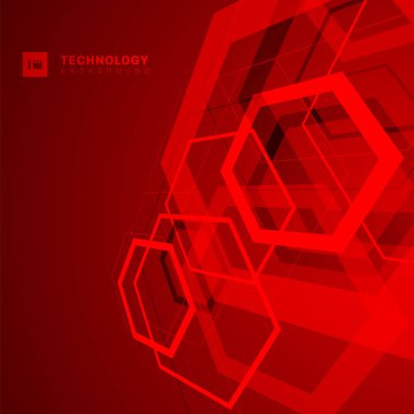 Soyut geometrik çakışan altıgen şekil teknolojisi dijital 