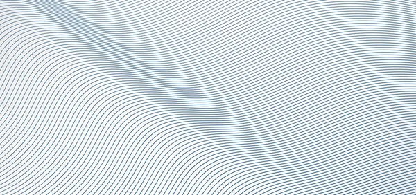 Abstract blauw golf lijnen patroon op witte achtergrond en textuur — Stockvector
