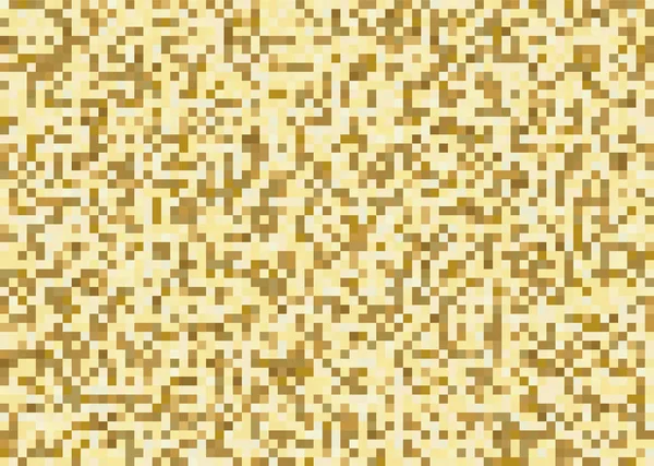 Gold square pixel mosaic pattern background and texture. — 스톡 벡터