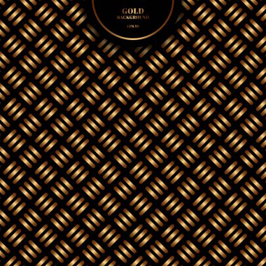 Siyah sırtında soyut altın geometrik çapraz desen kalın çizgi