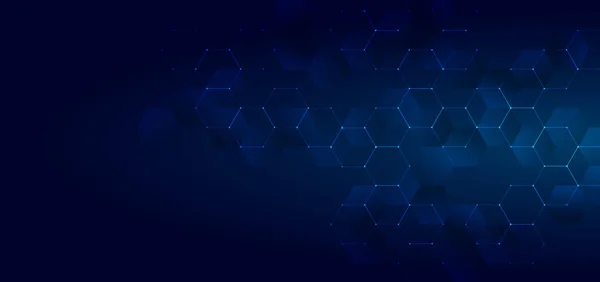 Technologie Abstraite Concept Médical Bleu Hexagones Lumineux Motif Forme Sur — Image vectorielle