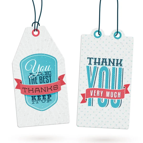 Set de etiquetas Vintage Thank You — Vector de stock