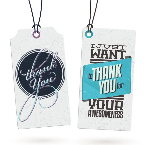 Set de etiquetas Vintage Thank You — Vector de stock