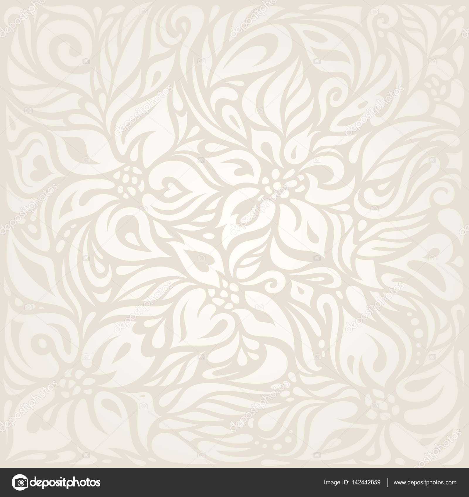 Wedding Floral pale wallpaper pattern design Stock Vector Image by ...