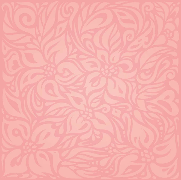 Floral Pink vector wallpaper design — Stock Vector