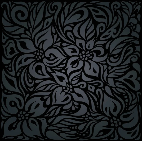 Декоративный черный роскошный винтажный фон — стоковый вектор