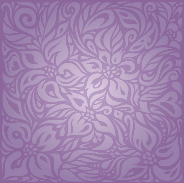 Violet Floral desain latar belakang pola - Stok Vektor