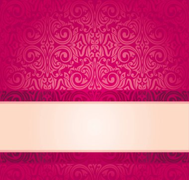 Kopya alanı ile kırmızı duvar kağıdı davet