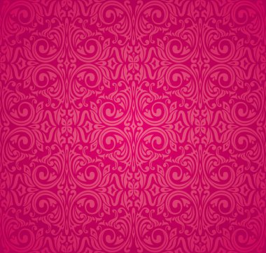 Kırmızı çiçek desenli duvar kağıdı tasarım arka plan