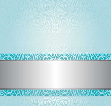 Turkuaz çiçek antika arka plan tasarım