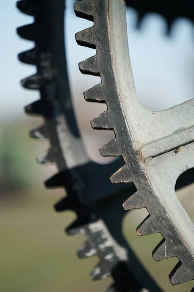 Gears of a historic crane — Stock Photo, Image